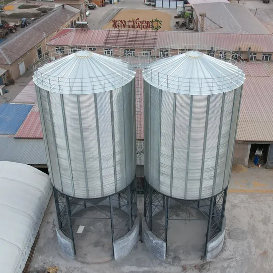 200-2000 Ton Flat Bottom Galvanized Steel Feed Silo